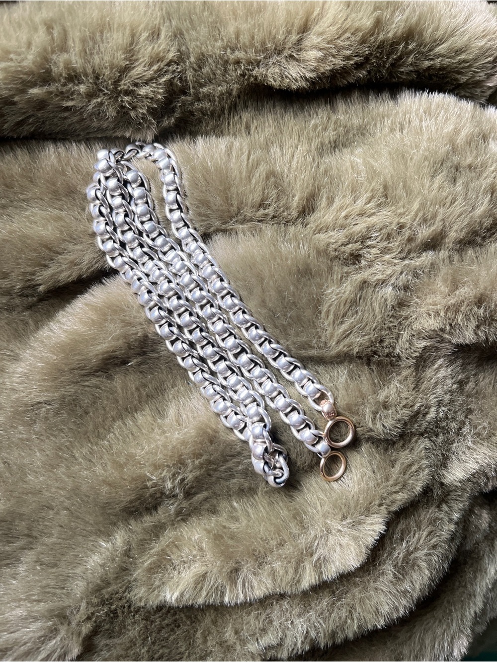 Marla Aaron Silver Chain Link with 14k Gold Accents- From Set!
